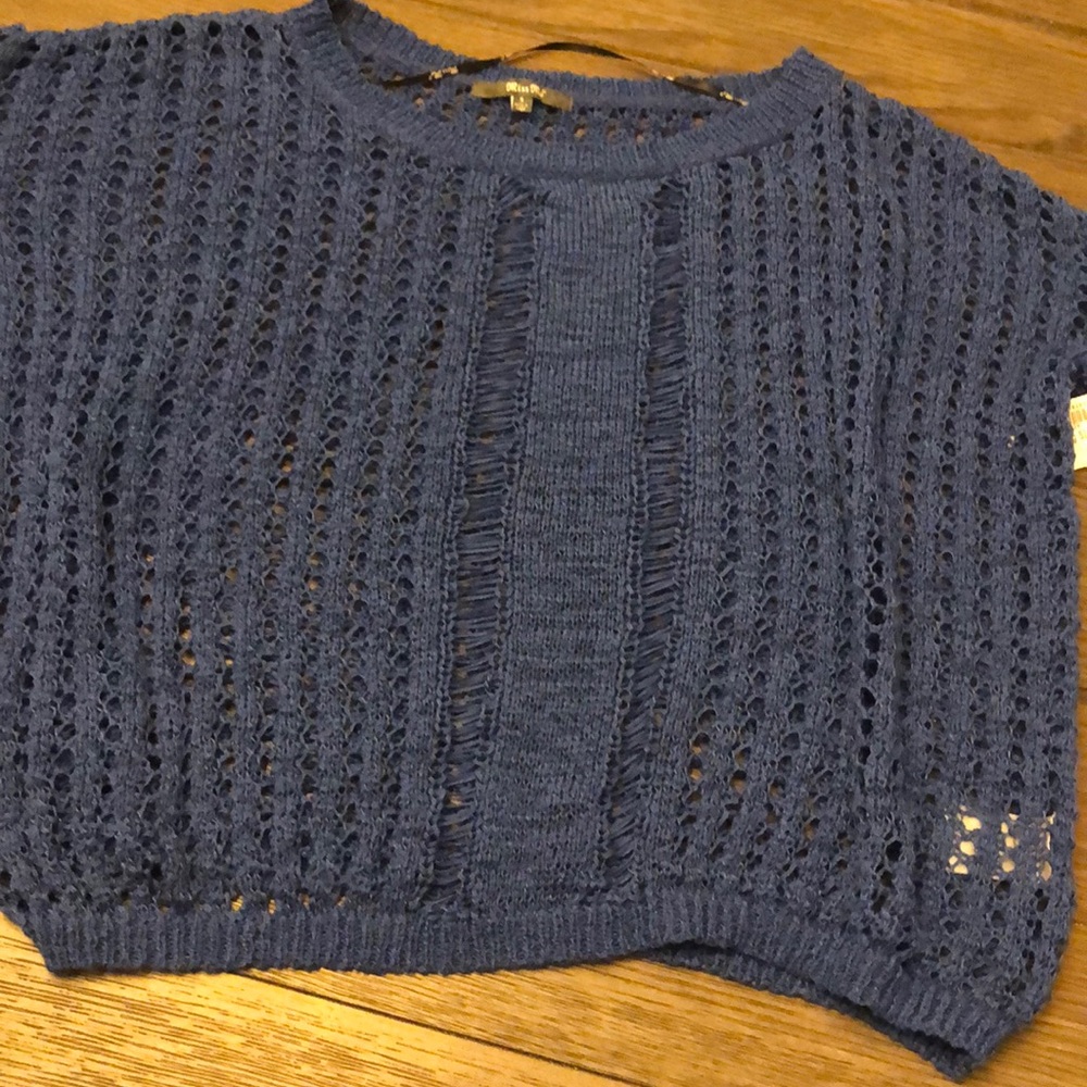 Miss me blue cropped sweater